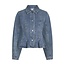 Neo Noir Rivora Denim Peplum Jacket 169549 140 - Blue