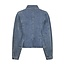 Neo Noir Rivora Denim Peplum Jacket 169549 140 - Blue