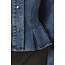 Neo Noir Rivora Denim Peplum Jacket 169549 140 - Blue