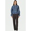 Neo Noir Rivora Denim Peplum Jacket 169549 140 - Blue