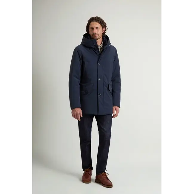 Woolrich Stretch Parka 2022MBUT3339 3989 - Melton Blue