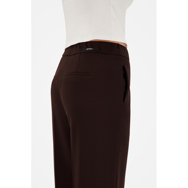 Gardeur Franca800 Wide Leg Pantalon 601371 2028 - Dark Brown