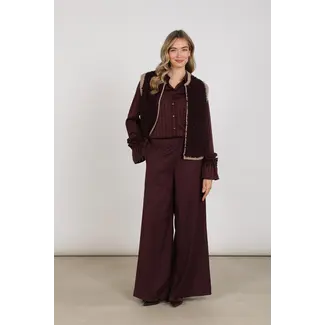 Nukus Lieve Pants Wide Fit NKF09059 333  - Cherry