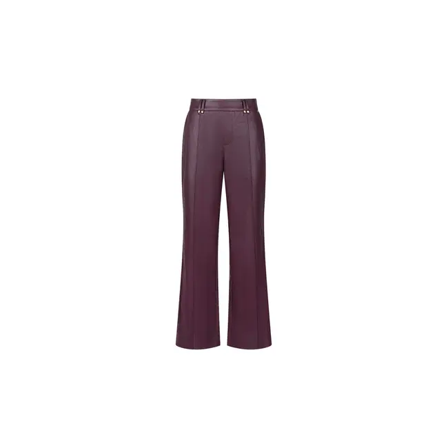 Nukus Jill Pants PU Straight Fit NKF09061 333 - Cherry