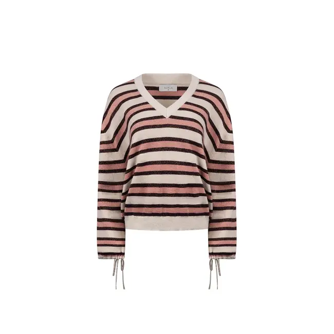 Nukus Kim Pullover Stripe NKF03054 387 - Sand/Rose