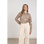 Nukus Newport Blouse Stripe Flower NKF02137 340 - Taupe/Offwhite