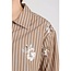 Nukus Newport Blouse Stripe Flower NKF02137 340 - Taupe/Offwhite