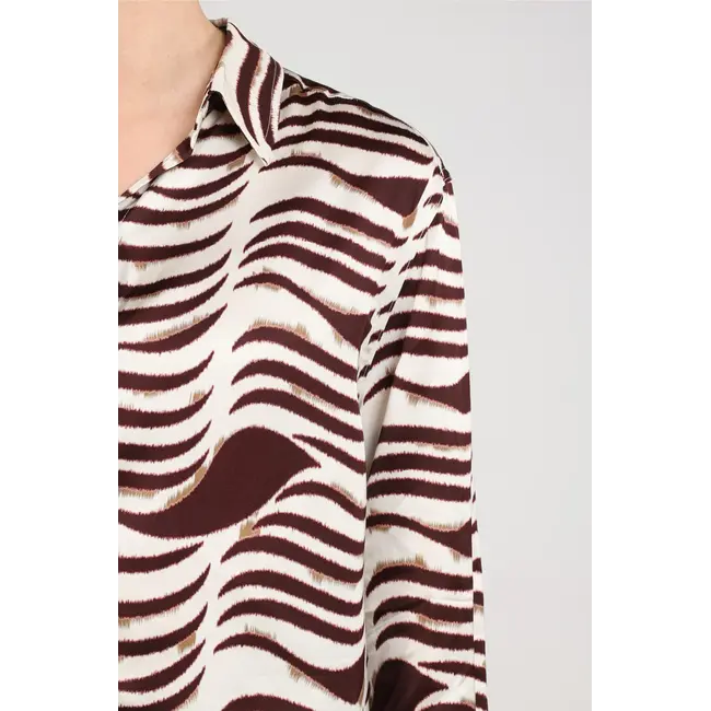 Nukus Adora Blouse Zebra NKF02138 392 - Offwhite/Cherry