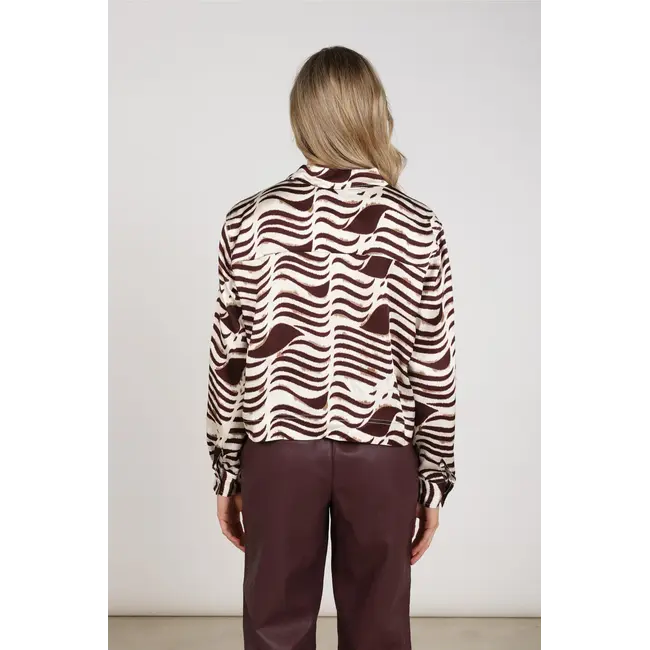 Nukus Adora Blouse Zebra NKF02138 392 - Offwhite/Cherry