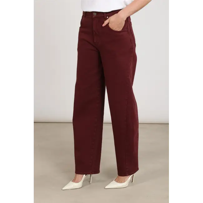 Nukus Petra Pants Wide Fit NKF09097 333 - Cherry