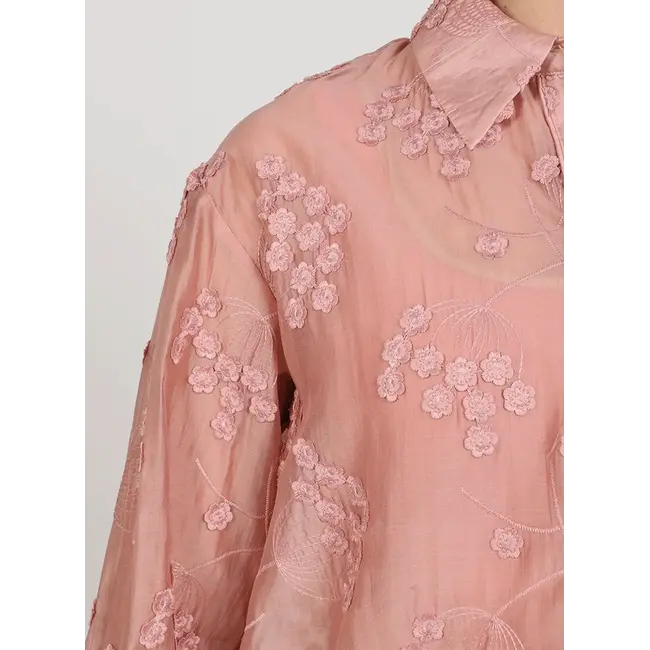 Nukus Aaliya Blouse Flower NKF02177 336 - Rose