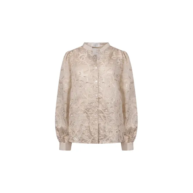 Nukus Antonella Blouse Embroidery NKF02178 9 - Sand
