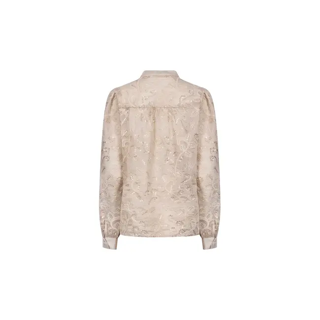 Nukus Antonella Blouse Embroidery NKF02178 9 - Sand