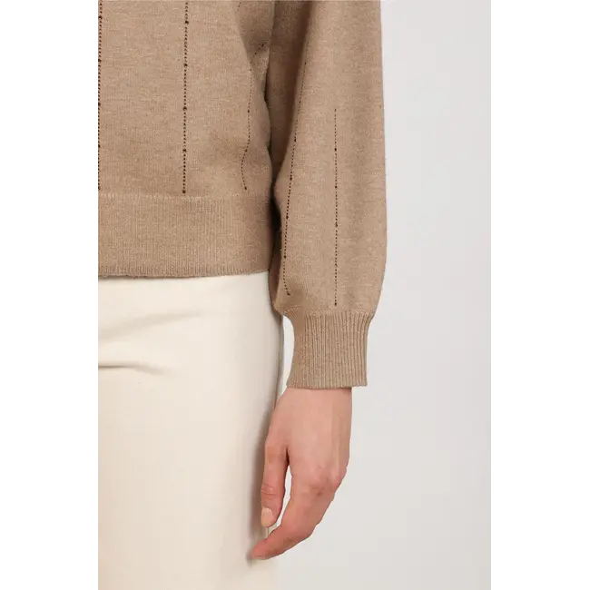 Nukus Molly Pullover Strass NKF03085 60 - Taupe