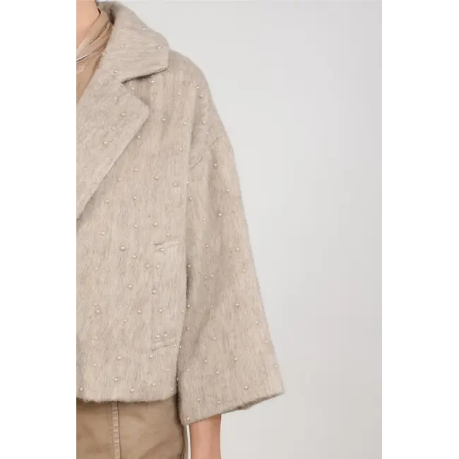 Nukus Danique Jacket Pearls NKF13149 9 - Sand
