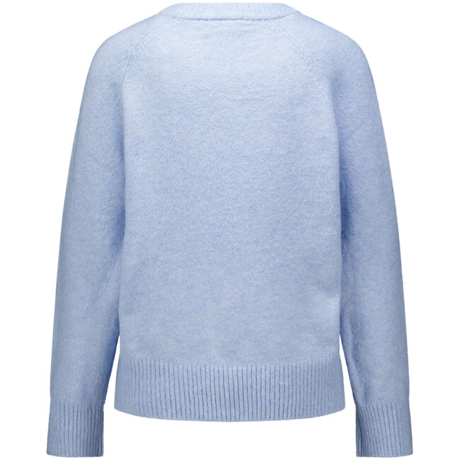 Freequent FQGRSMANUELA Pullover Raglan Sleeve - Chambray Blue/Silver