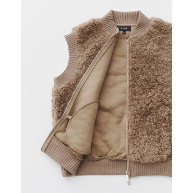 Opus Gaste Teddy Bodywarmer 10638214598106 20044 - Light Mocca