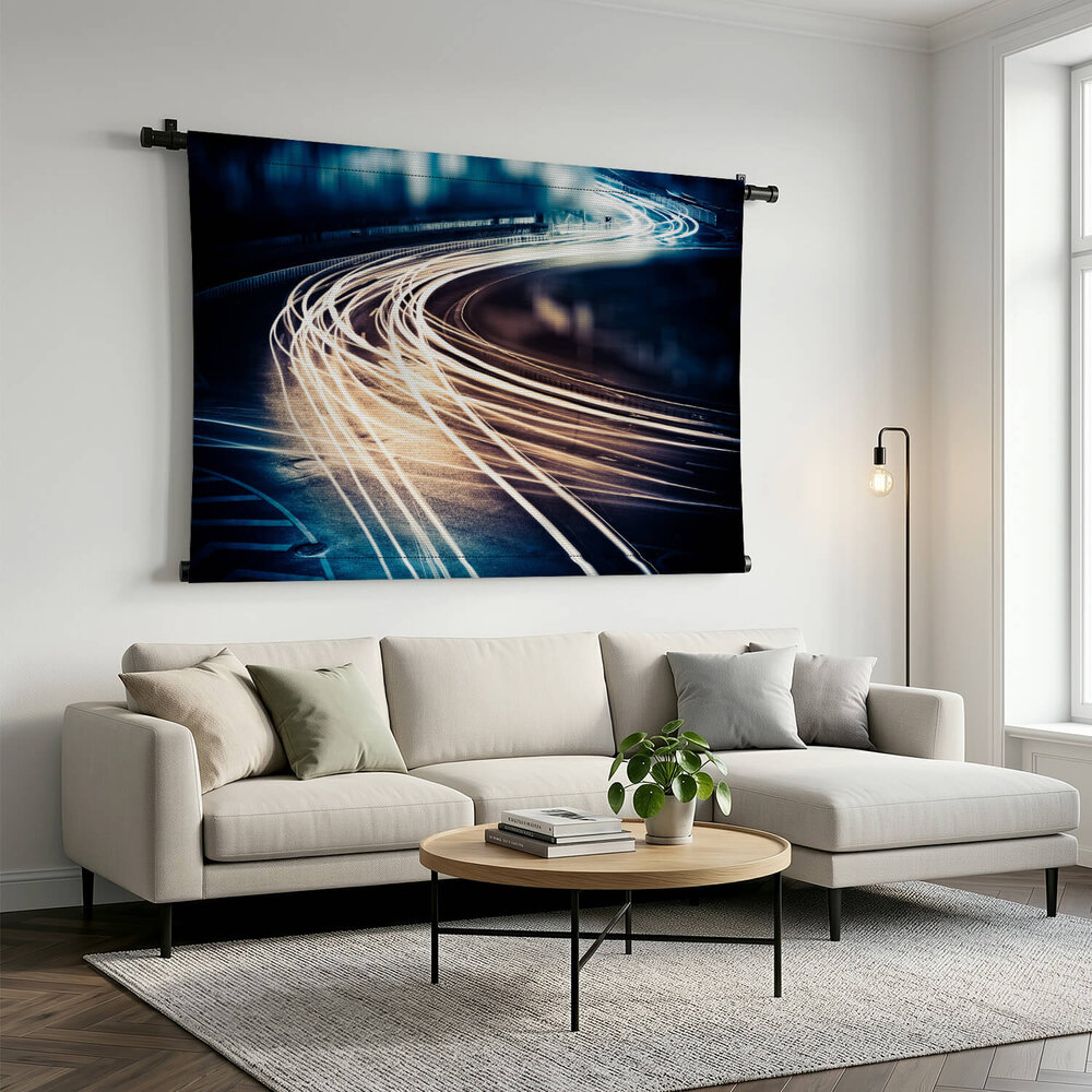 Lichtsporen op straat