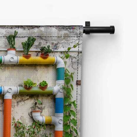 Kleurrijke buizen met planten