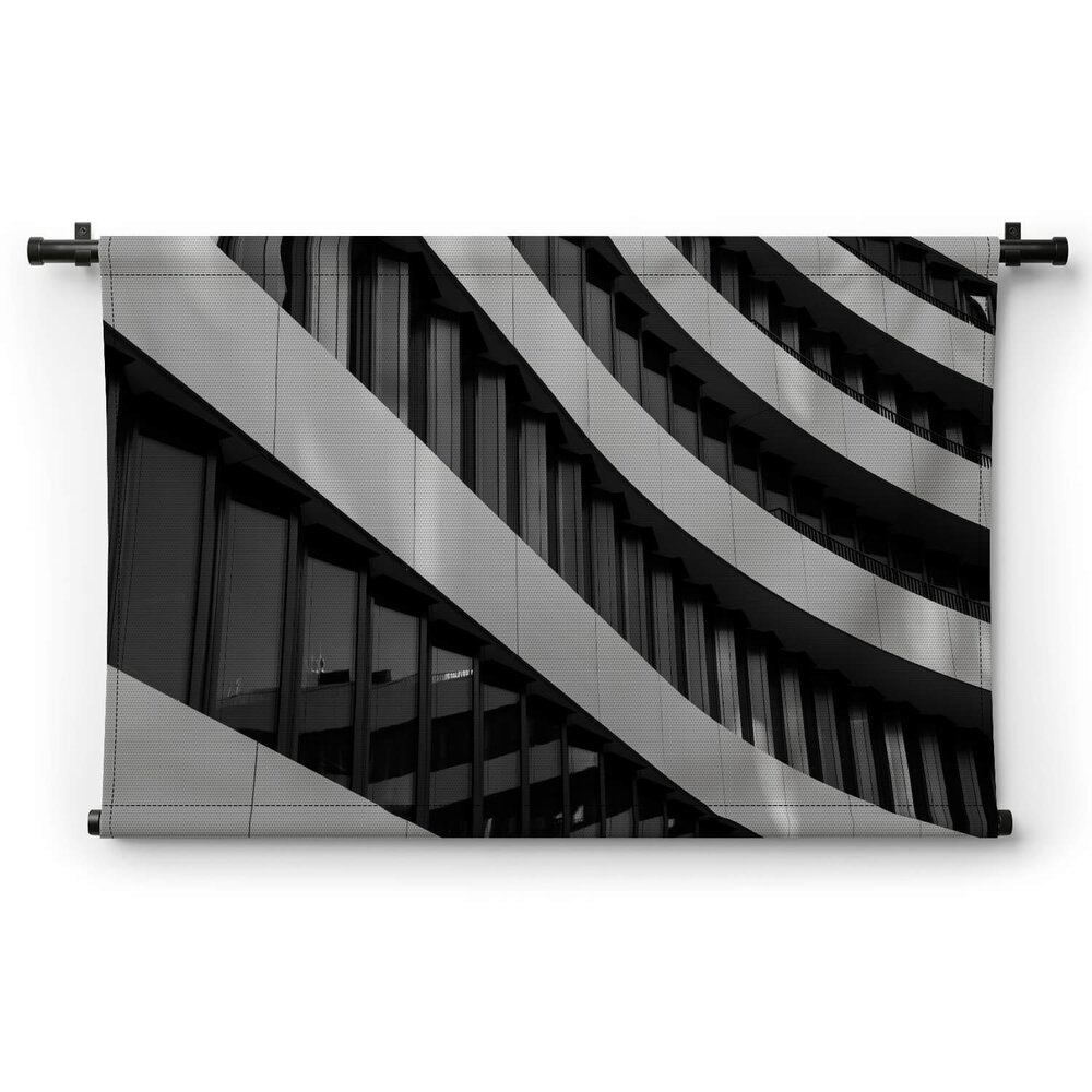 Architectuur met golvende lijnen