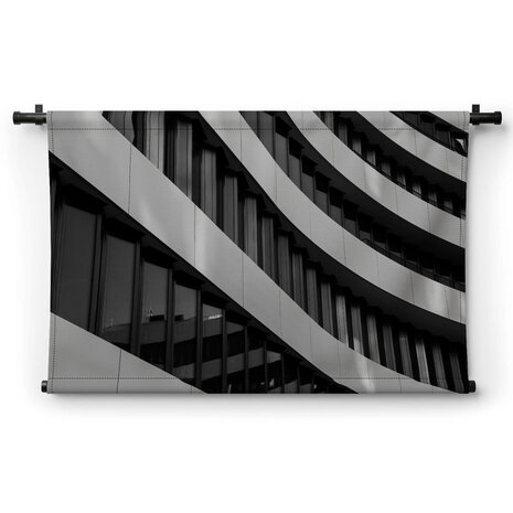 Architectuur met golvende lijnen
