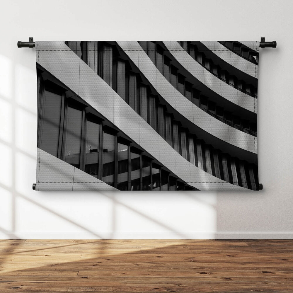 Architectuur met golvende lijnen