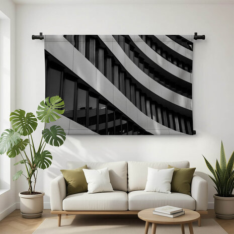 Architectuur met golvende lijnen