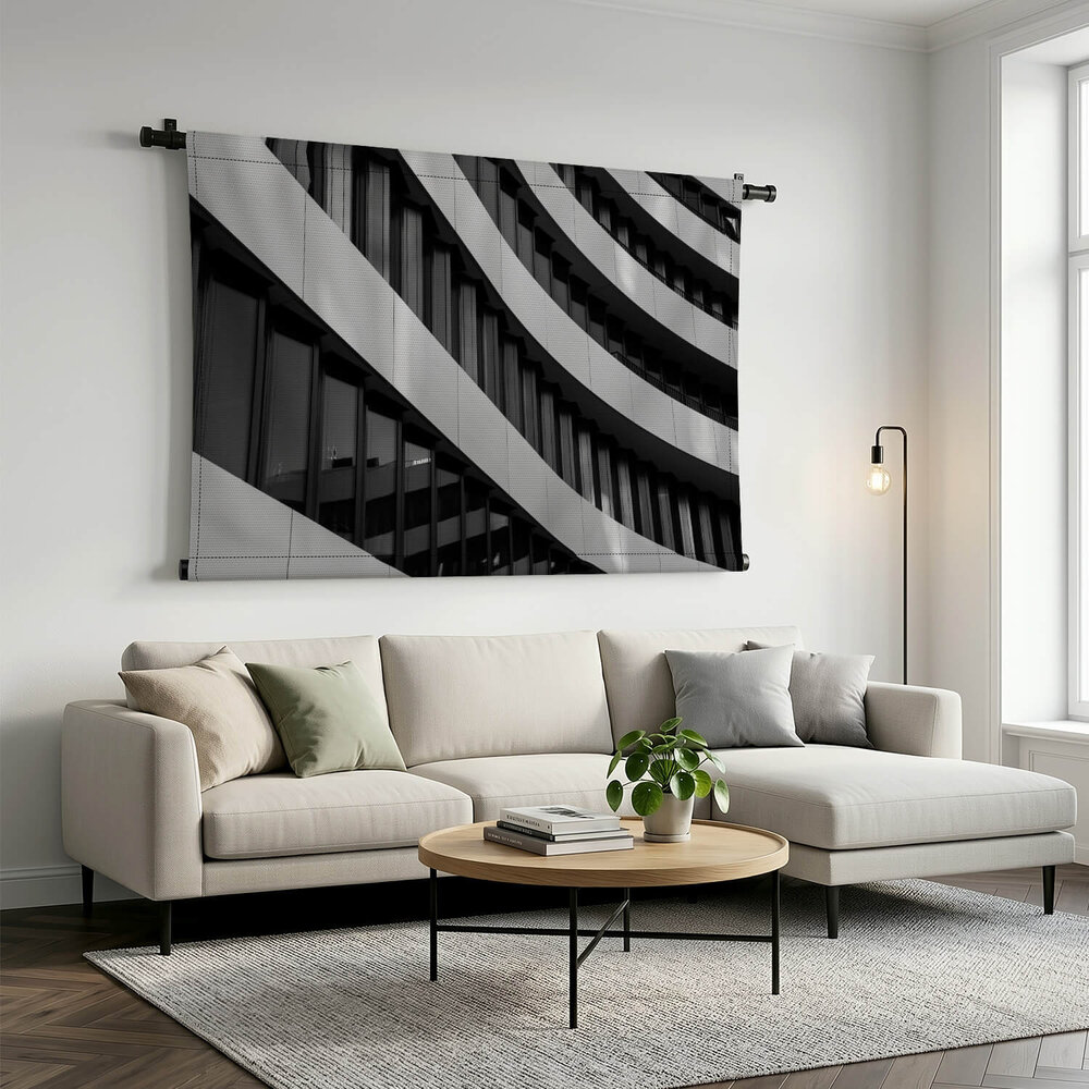 Architectuur met golvende lijnen