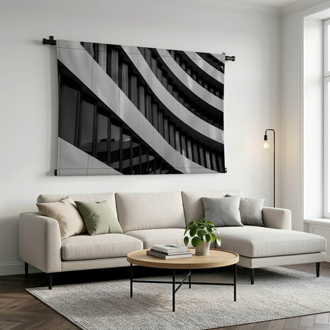 Architectuur met golvende lijnen