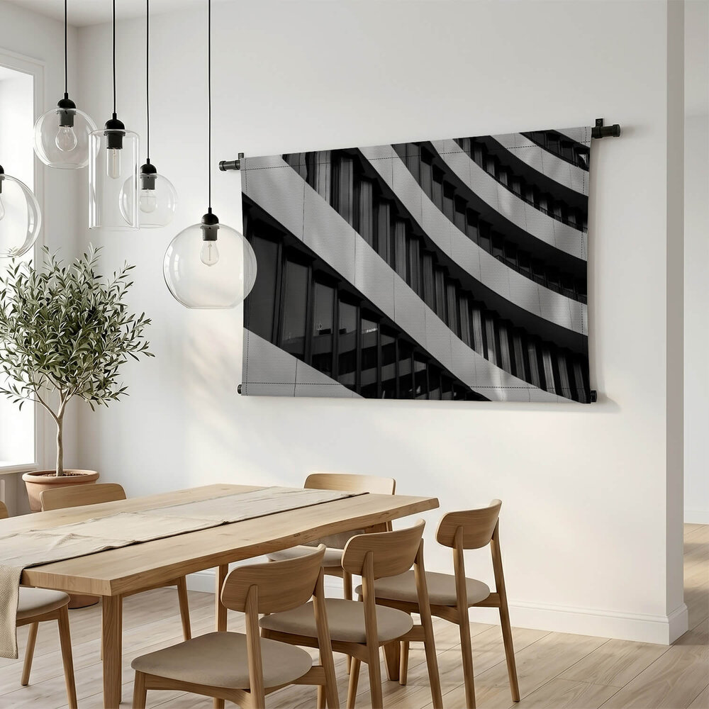 Architectuur met golvende lijnen