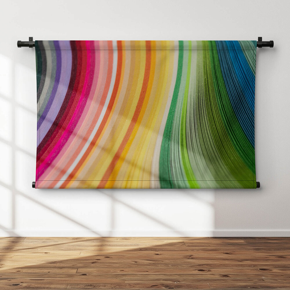 Compositie van papier in regenboogkleuren