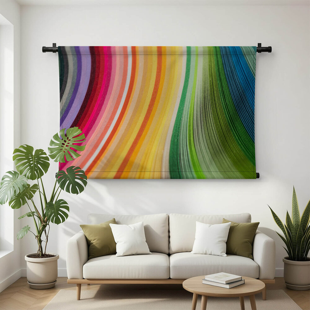 Compositie van papier in regenboogkleuren
