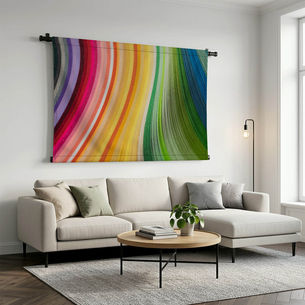 Compositie van papier in regenboogkleuren