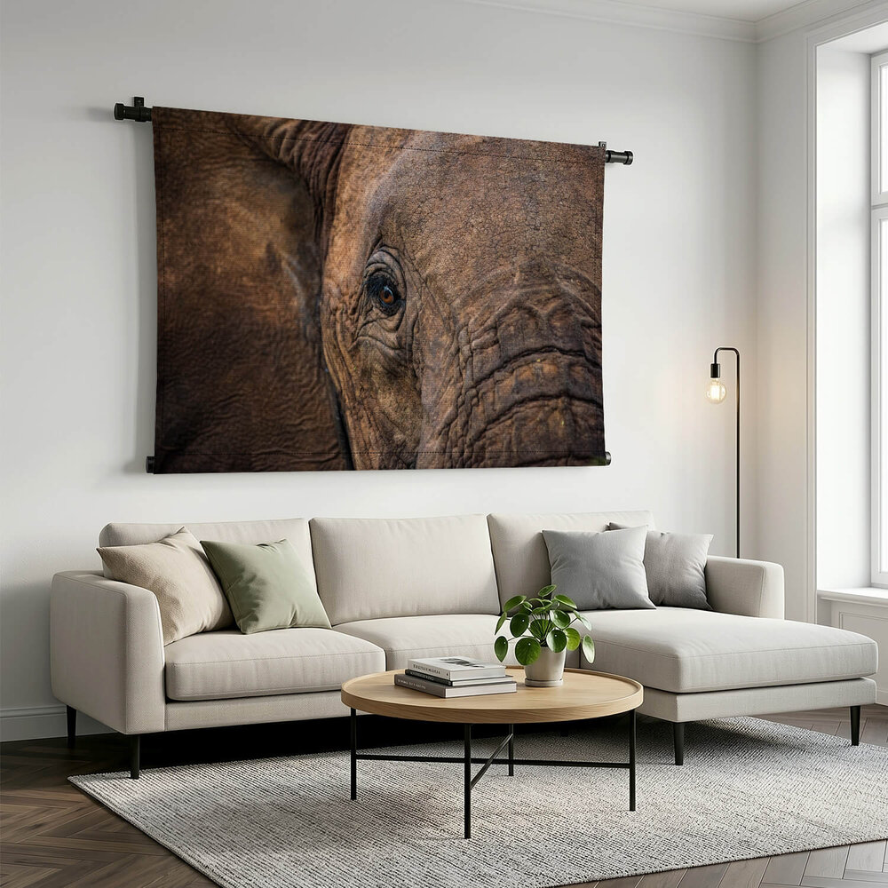 Abstracte close-up Afrikaanse olifant