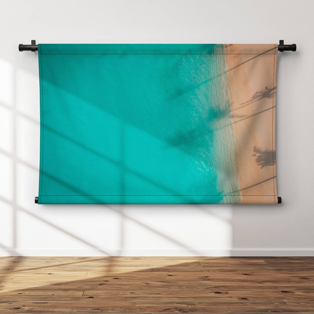 Turquoise oceaan van bovenaf