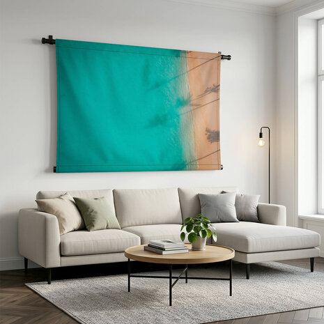 Turquoise oceaan van bovenaf