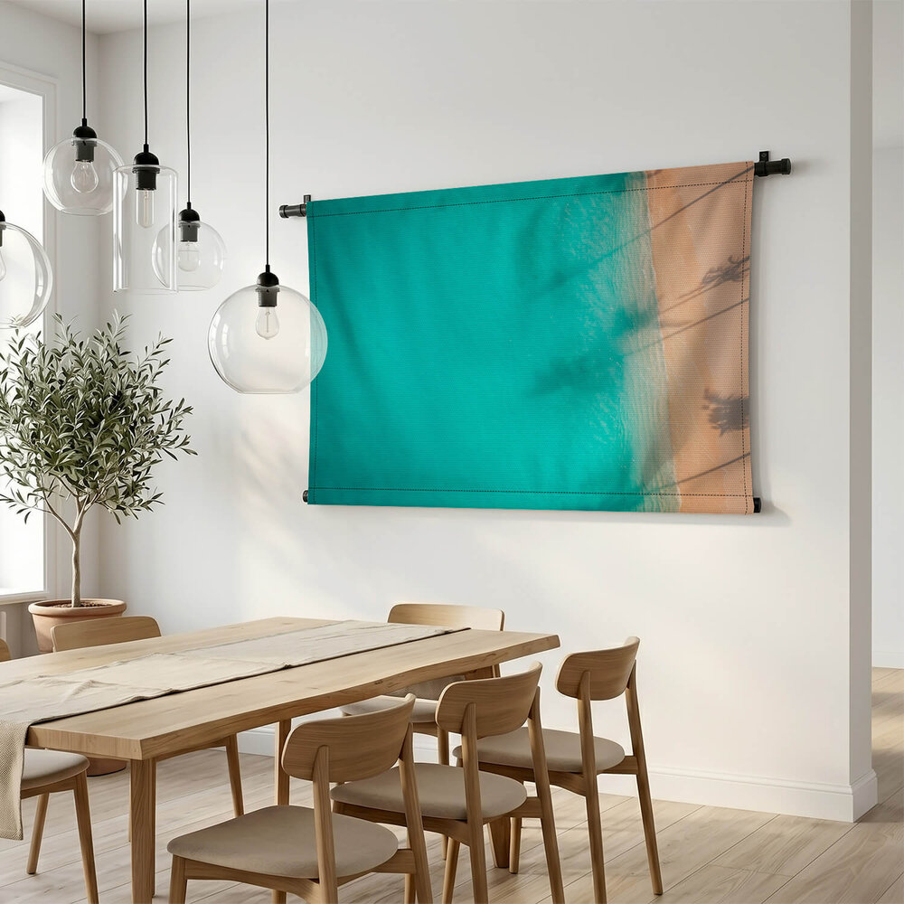 Turquoise oceaan van bovenaf