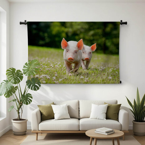 Twee schattige biggetjes