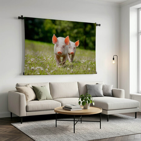 Twee schattige biggetjes