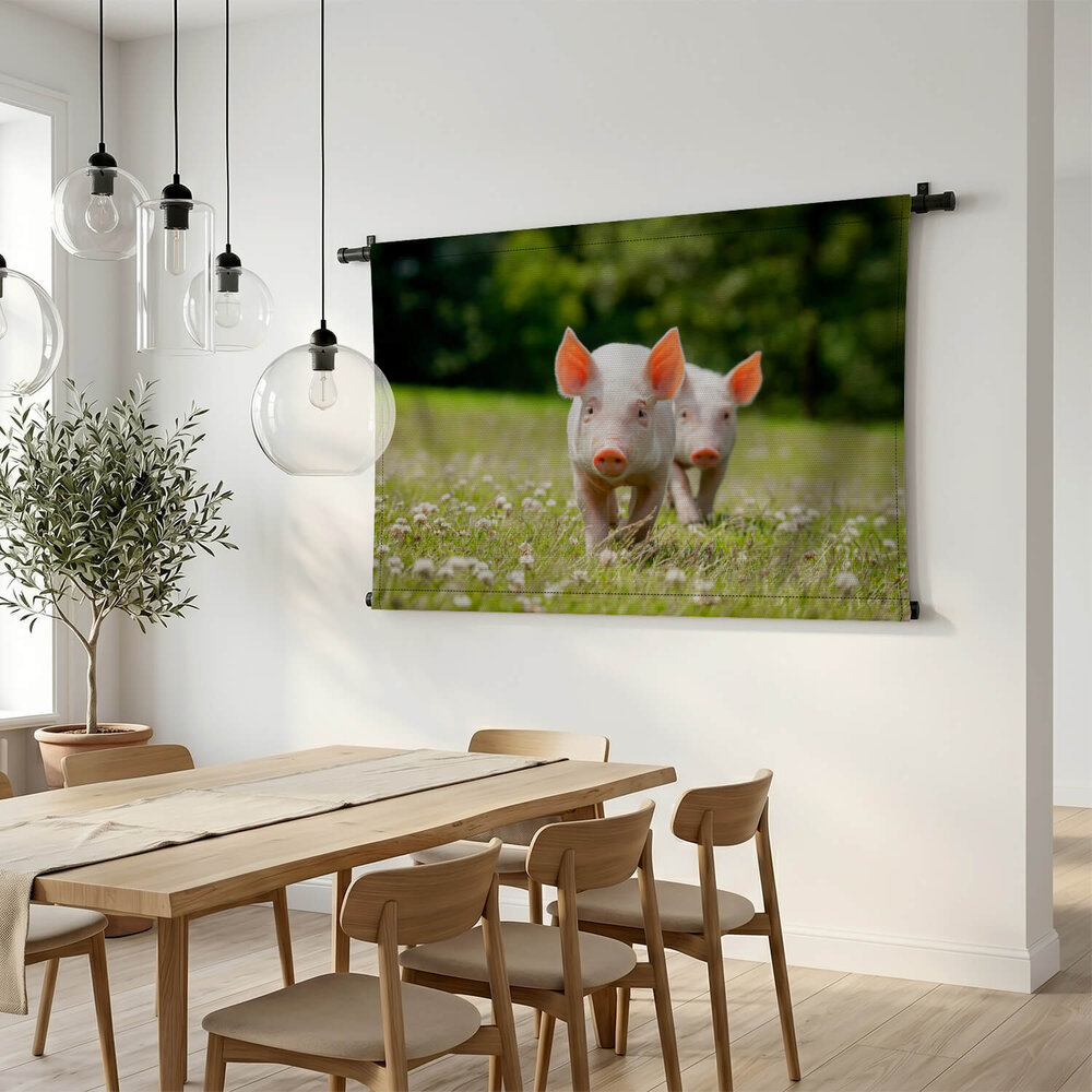 Twee schattige biggetjes