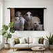 Schapen in de stal