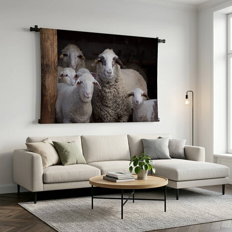 Schapen in de stal