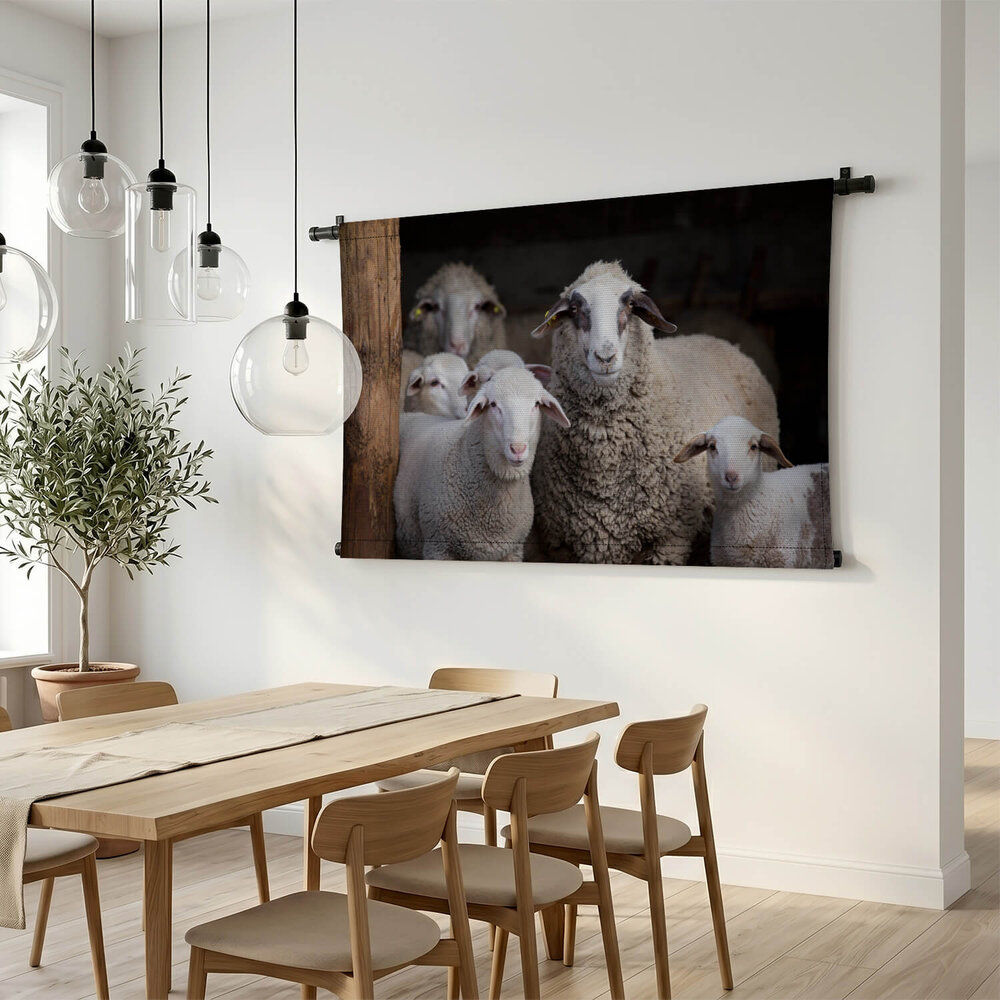 Schapen in de stal