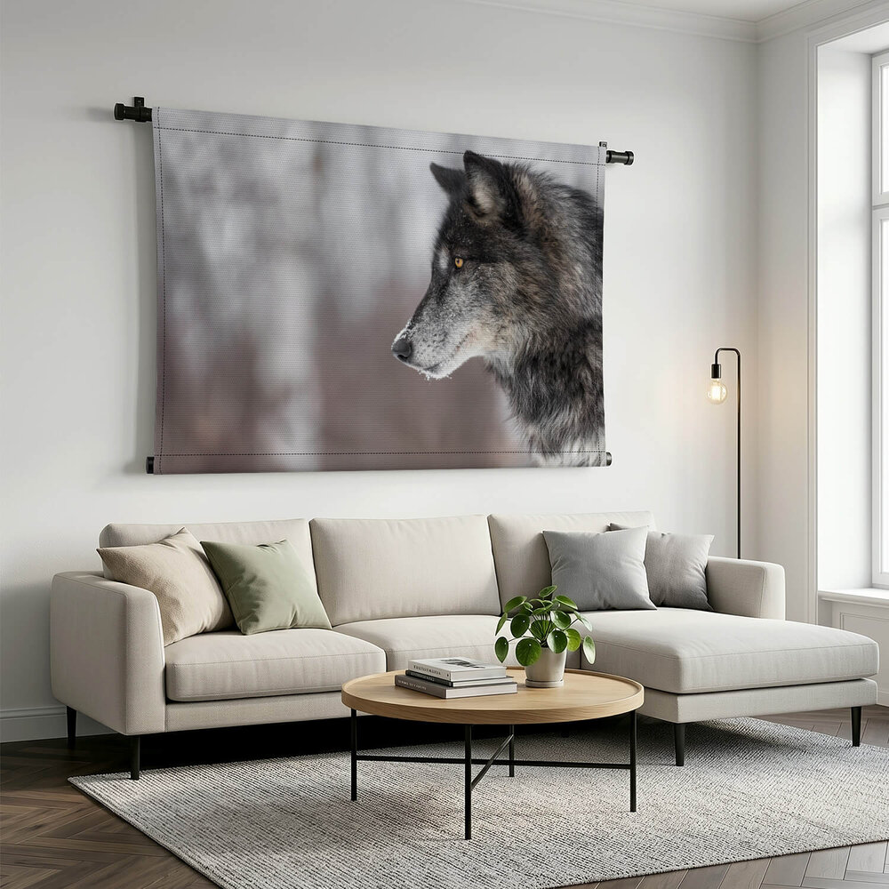 Portret wolf van opzij