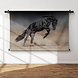 Steigerend zwart paard