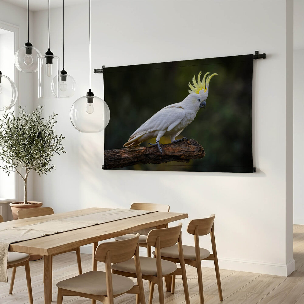 Witte kaketoe op een tak