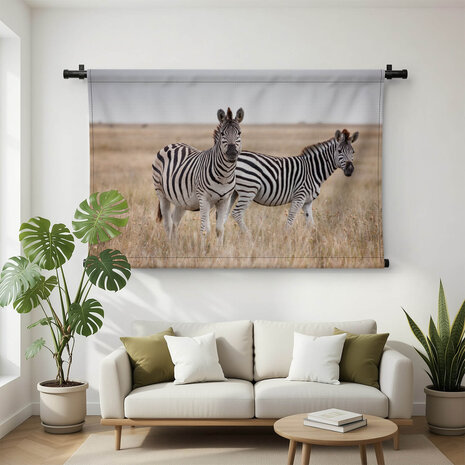 Sierlijke zebra's op de savanne