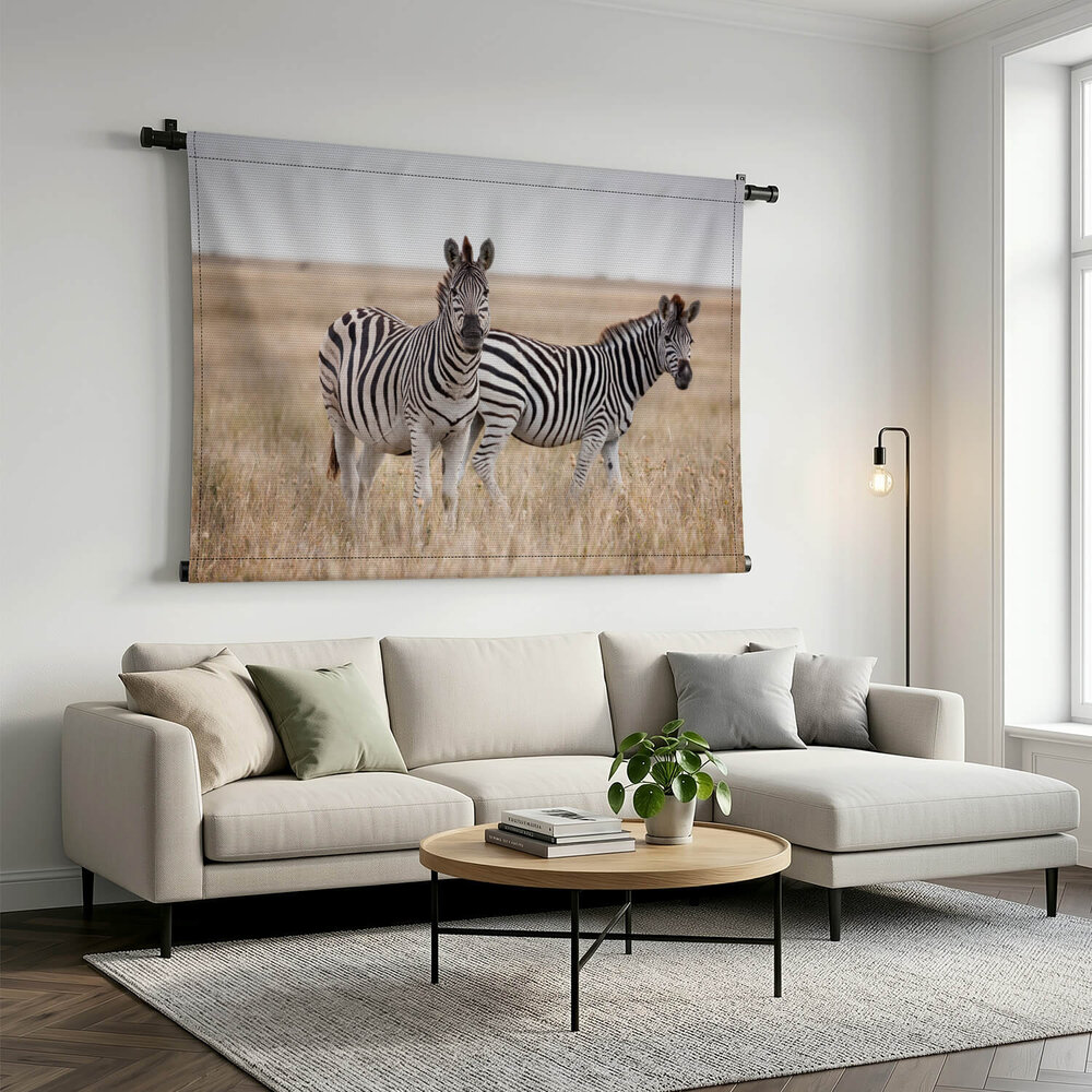 Sierlijke zebra's op de savanne