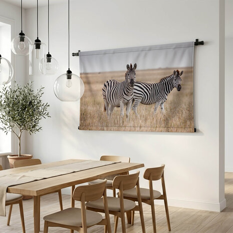 Sierlijke zebra's op de savanne