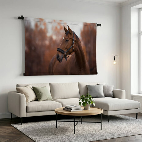 Portret van mooie merrie paard in de avond
